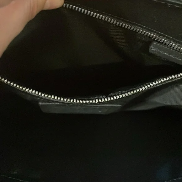 Coach Black Leather Messenger Travel Work Bag